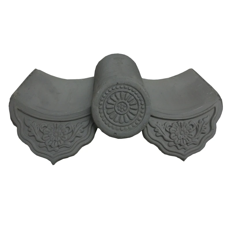 Porcelain tiles grey ceramic roof tile use for Japanese temple garden