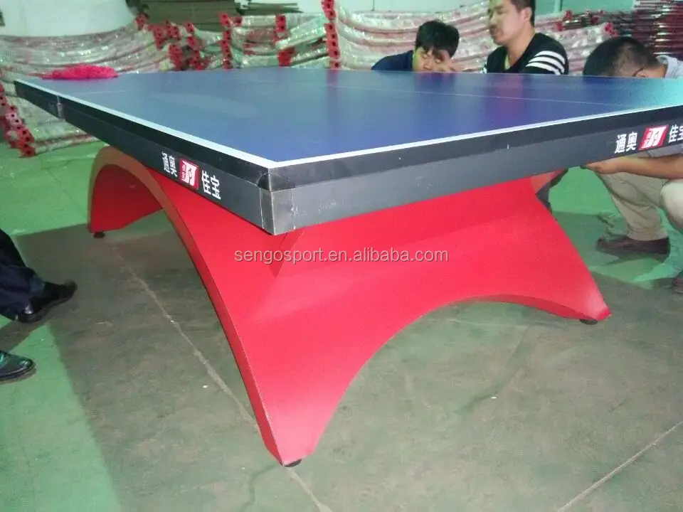 25mm thickness board rainbow shape outdoor table tennis pong table