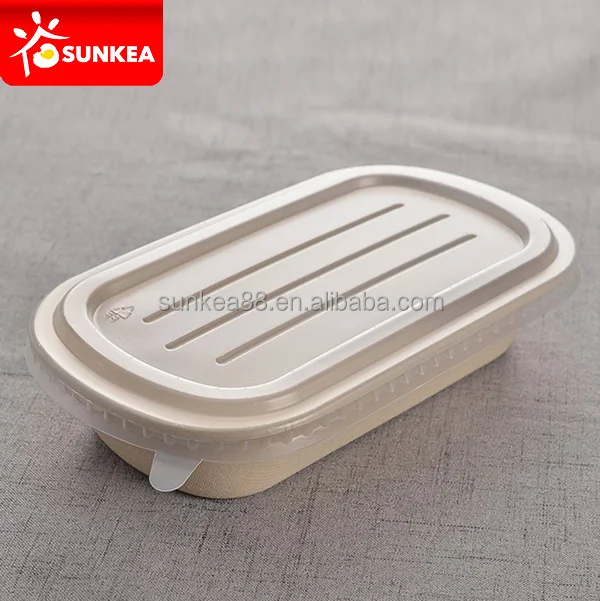 Sustainable Pulp Compartment Food Box with Lid