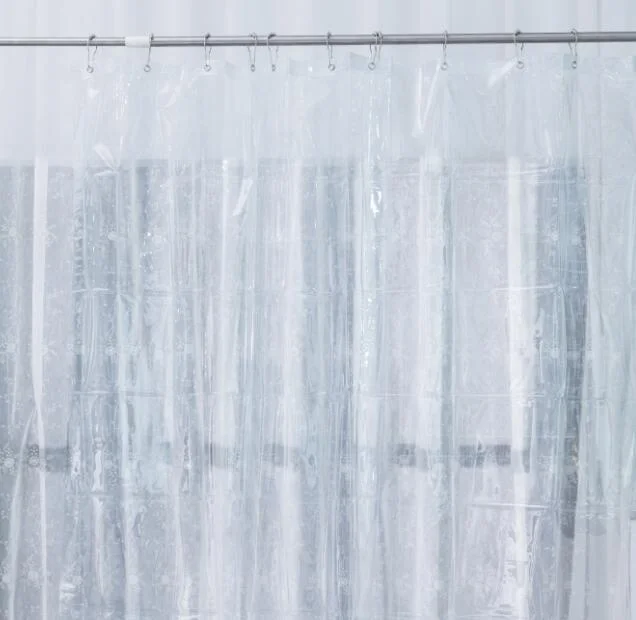 eco-friendly pvc clear vinyl bathroom shower curtain liner