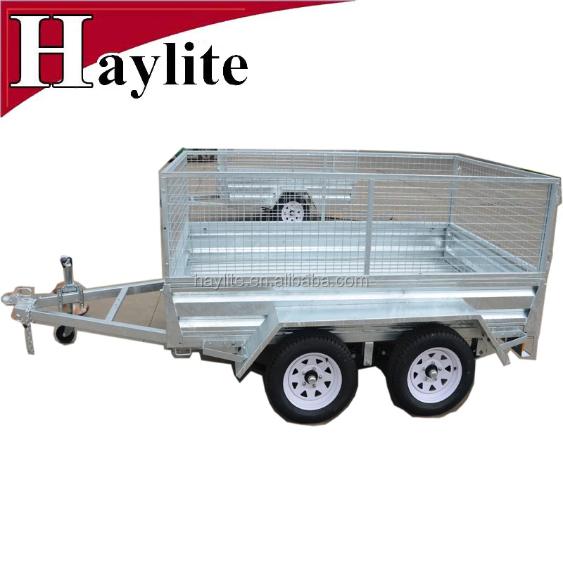 High Quality 6x4ft Hot Dip Galvanized Steel Trailer with Wire Mess Cage