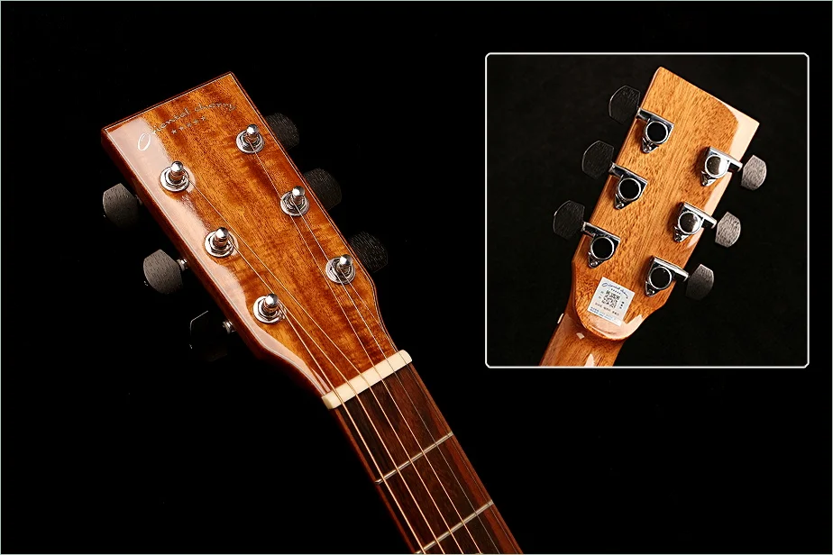 OEM China Guitar Factory Solid Wood Acacia Back Jumbo Acoustic Guitar