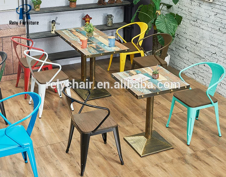 Hot Sale Design Restaurant Table Set Dining Metal Chair For Sale