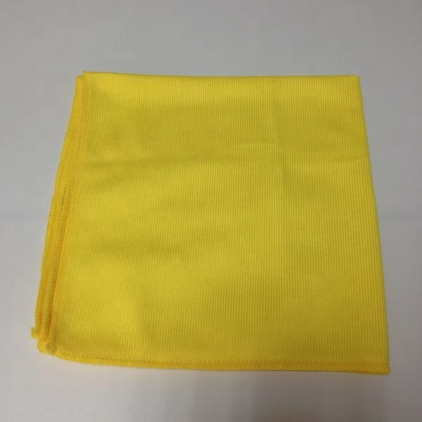 yellow shining polishing car windshield microfiber glass cleaning cloth