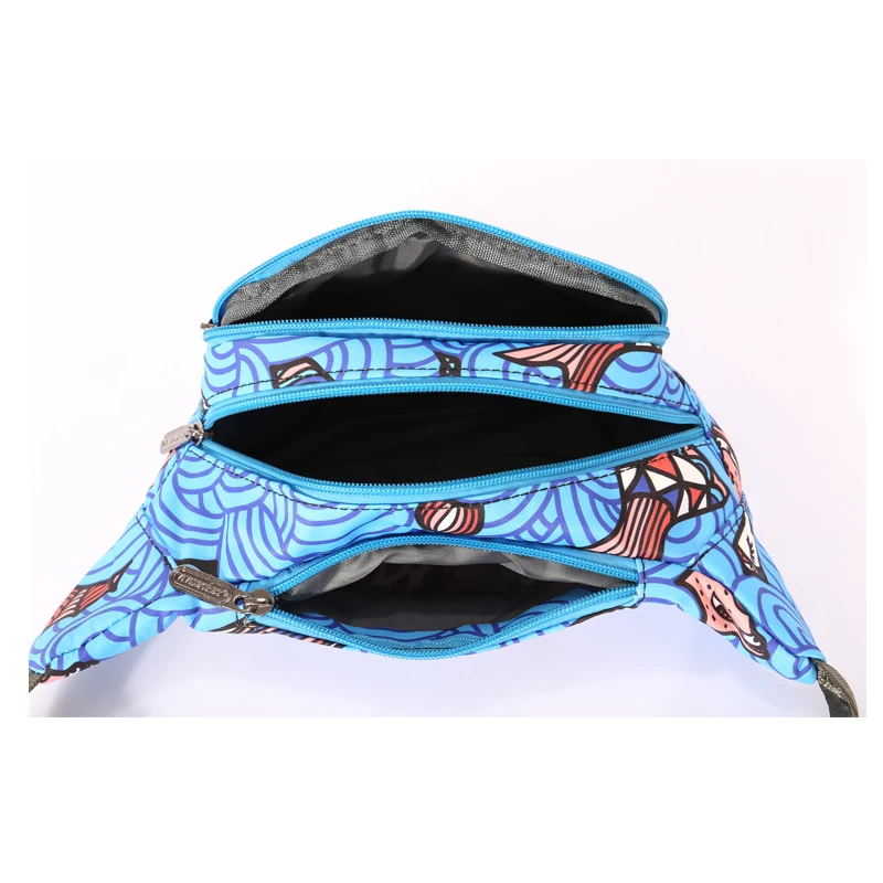 Custom logo different colors travel waist bag big waterproof sport side waist fanny pack for women