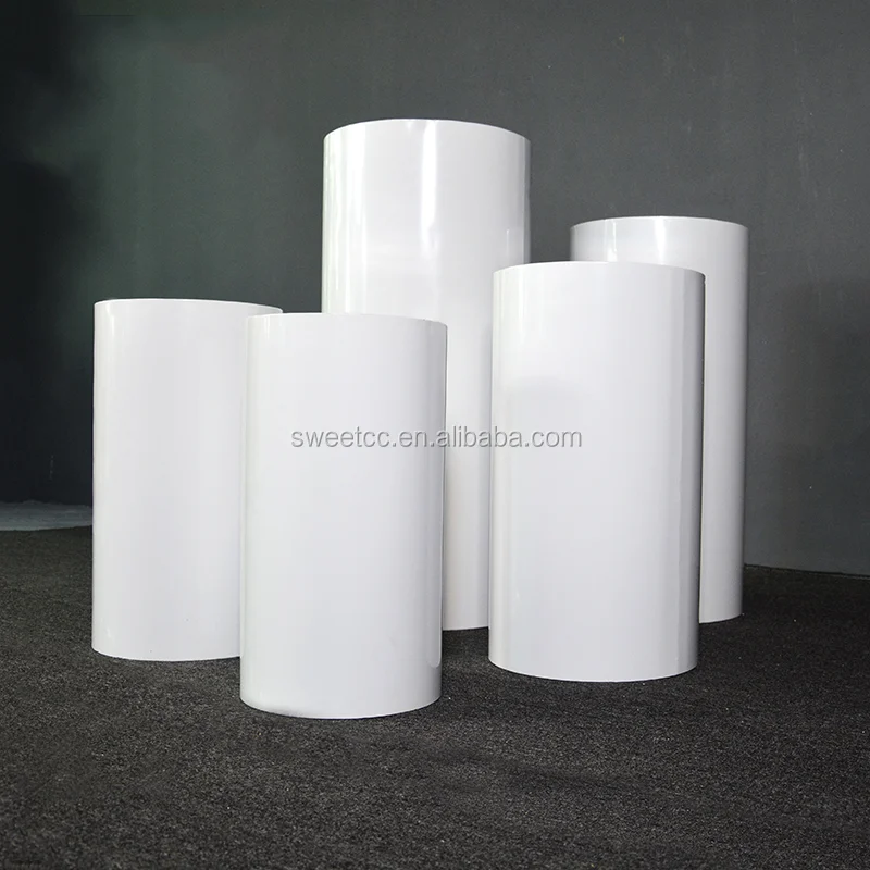 Wholesale wedding dessert table cylinder pillar plinths white modern column flower wedding table