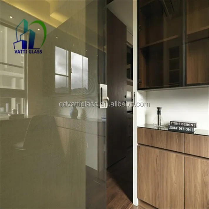 TV Background Tinted Tempered Glass Wall Brown Tinted Glass Panel for Wall Decoration Coloured Sheet Glass