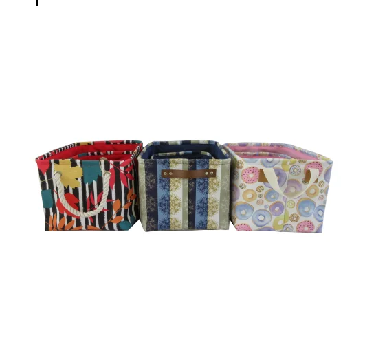 
New design storage canvas fabric laundry storage basket 
