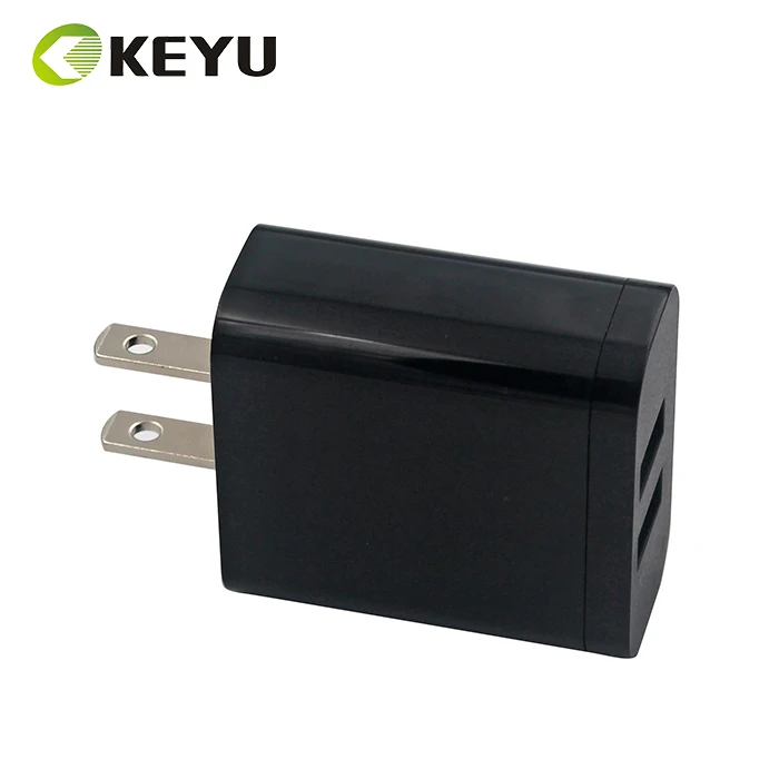 UL CE certified US EU 5V 1A 2.4A Wall Mount Plug power adapter Smartphone 2 USB Charger