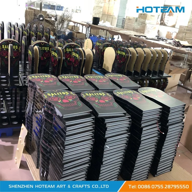 SALITOS Acrylic 3 Bottles Glorifier Light Bar Countertop Display Mancave Stand