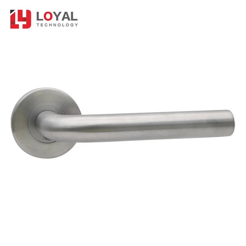 Новый дизайн под заказ матовая круглая полая трубчатая пластина дверная ручка замка