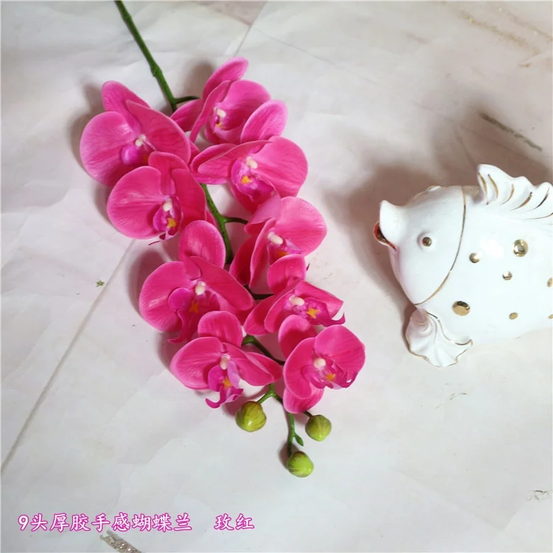 
artificial Phalaenopsis manufacturers High quality 9 heads real touch Orchids annual flower wedding 