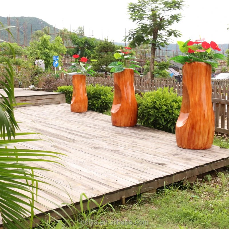 Durable waterproof anti-corrosion Public Garden Tree hole FRP flower pot for indoor and outdoor