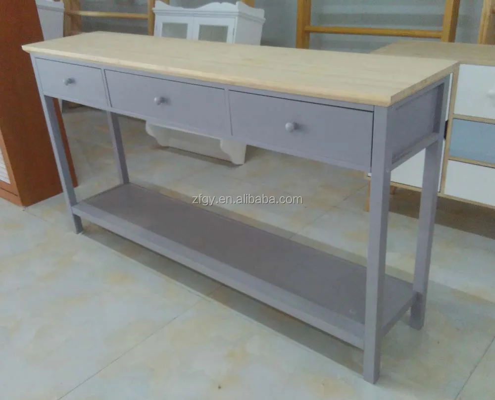 Wood chinese white console table for UK market