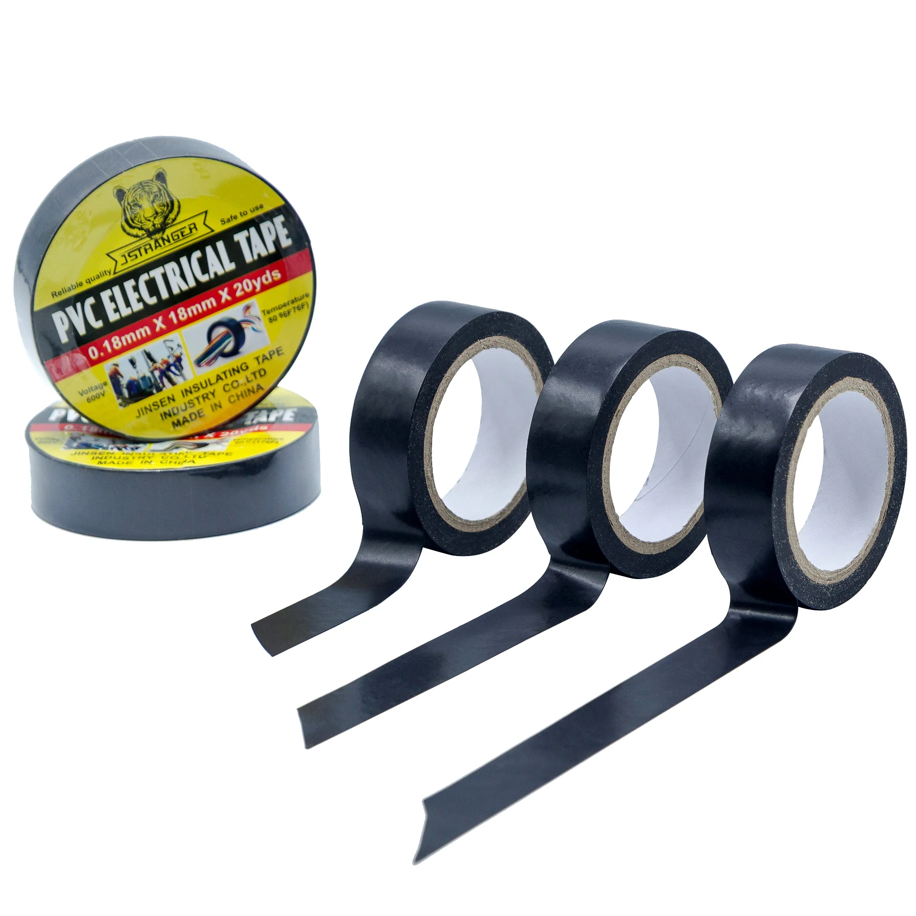 Good China supplier hot sale Heat Resistant colorful electrically conductive adhesive  warning  electrical tape roll