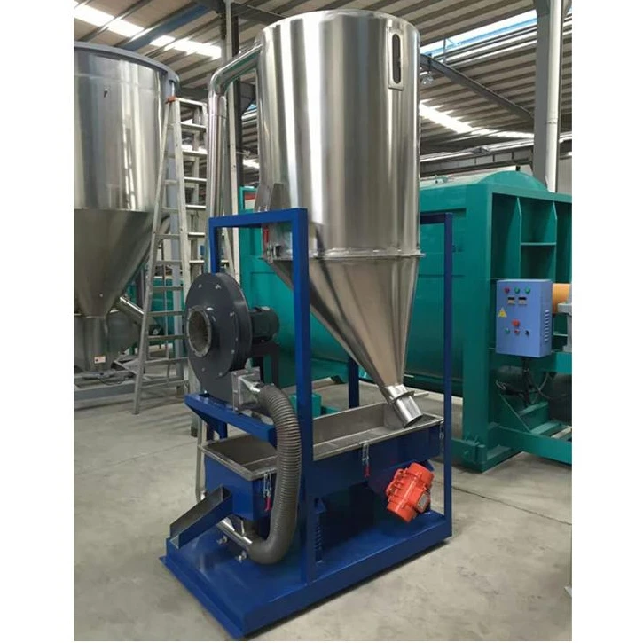 
Plastic sieve vibrating screen machine with storage silo 