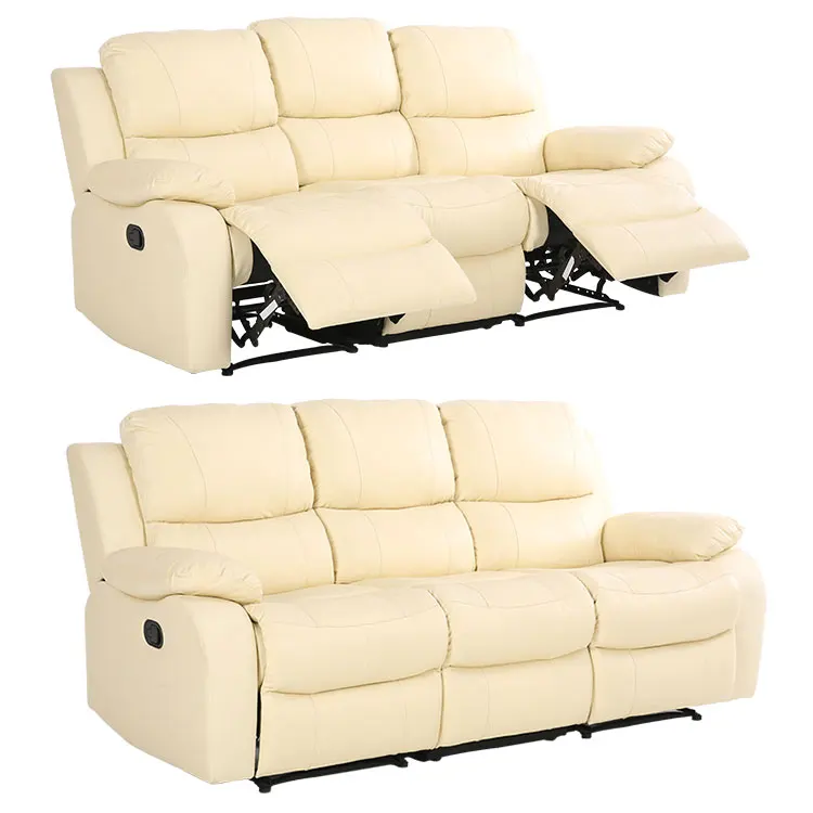 
Modern Top Grain Leather 3 Seater Recliner Set Electric 2 1 Auto Nitaly Electrical Automatic White Reclining Sectional Sofa 