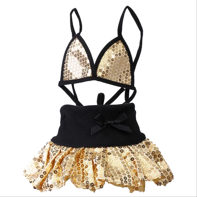 Pet Clothes Wholesale Dog Skirt Fashion Bikini Summer Clothes Sequins Skirt Dog Clothes Summer