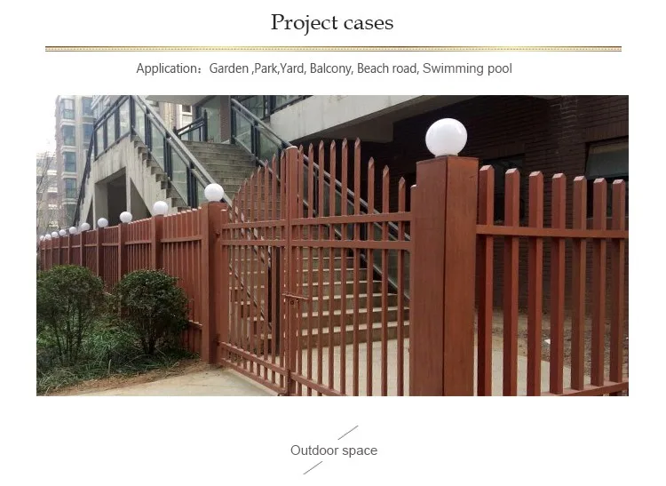 Vinyl Fence Plastic Decorative WPC Railing Fencing Trellis Balcony Porch Stair Deck railing