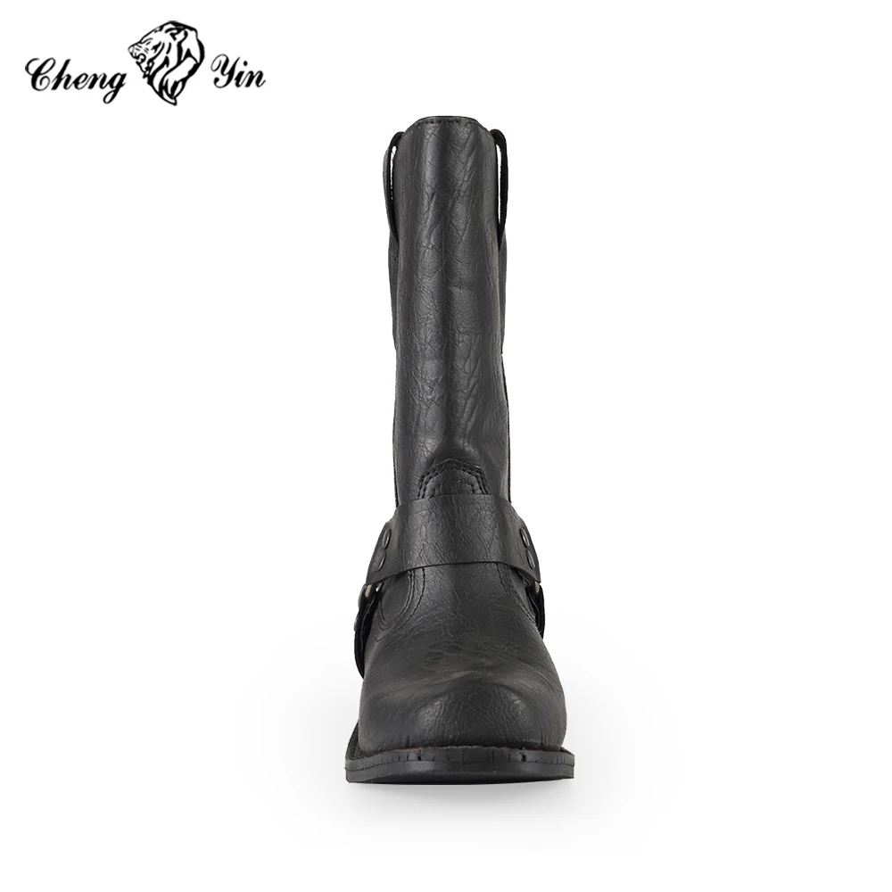 Модные детские ковбойские ботинки с квадратным носком, черного цвета, детская обувь с индивидуальным дизайном, Детские ботильоны, обувь для девочек для детей, оптовая продажа