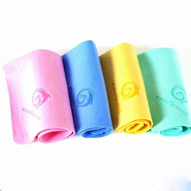 Natural soft high water absorbency pva chamois car cleaning wash towel custom logo