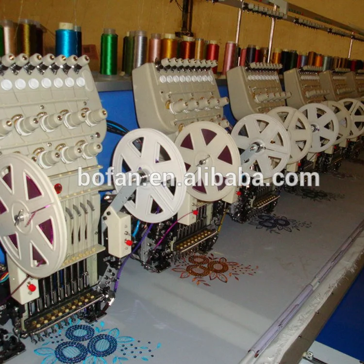 multi head sequin embroidery machine for sequin applique design on shoes