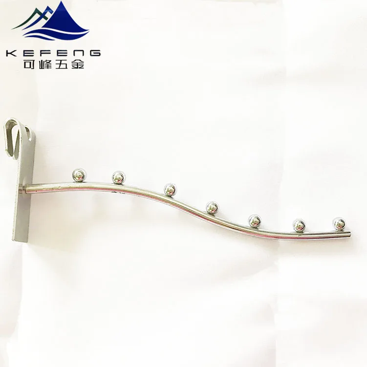 Металлическая сетка для супермаркета, сетка водопада, настенный серебристый крючок 250 мм (10 дюймов)