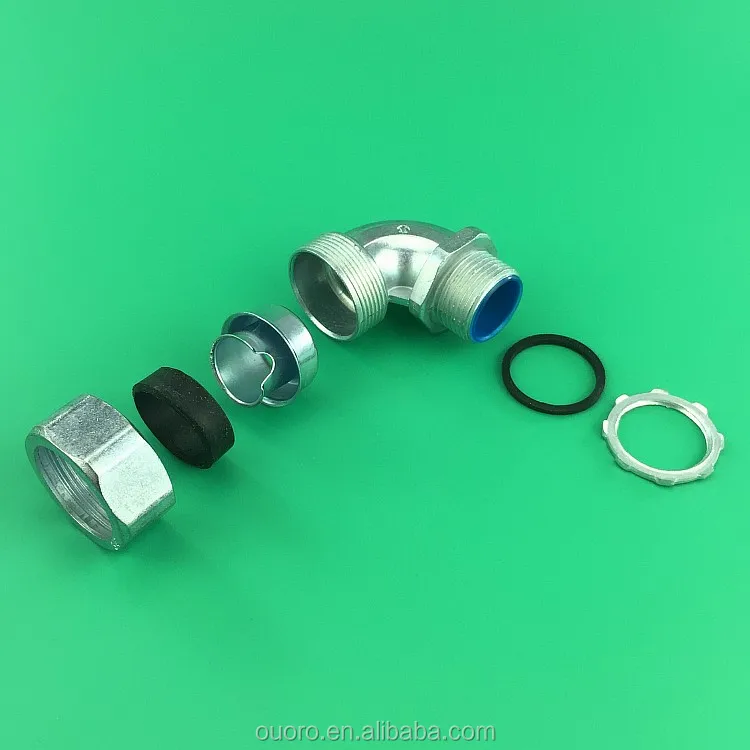OUORO 25mm G1 DWJ Metal Conduit 90 degree Elbow Connectors