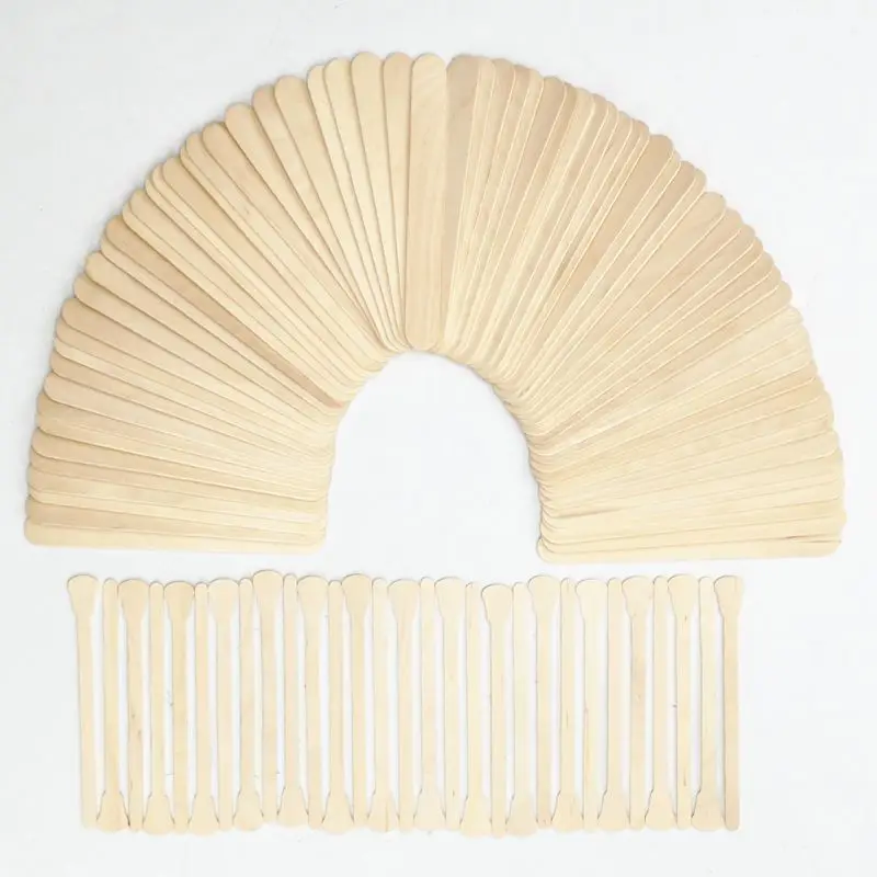 Depilatory wax sticks wooden wax applicator spatula for body face