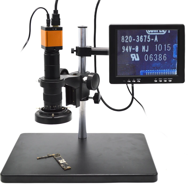 HD 10X-180X Digital Display Video Scanning Electronic Repair Microscope