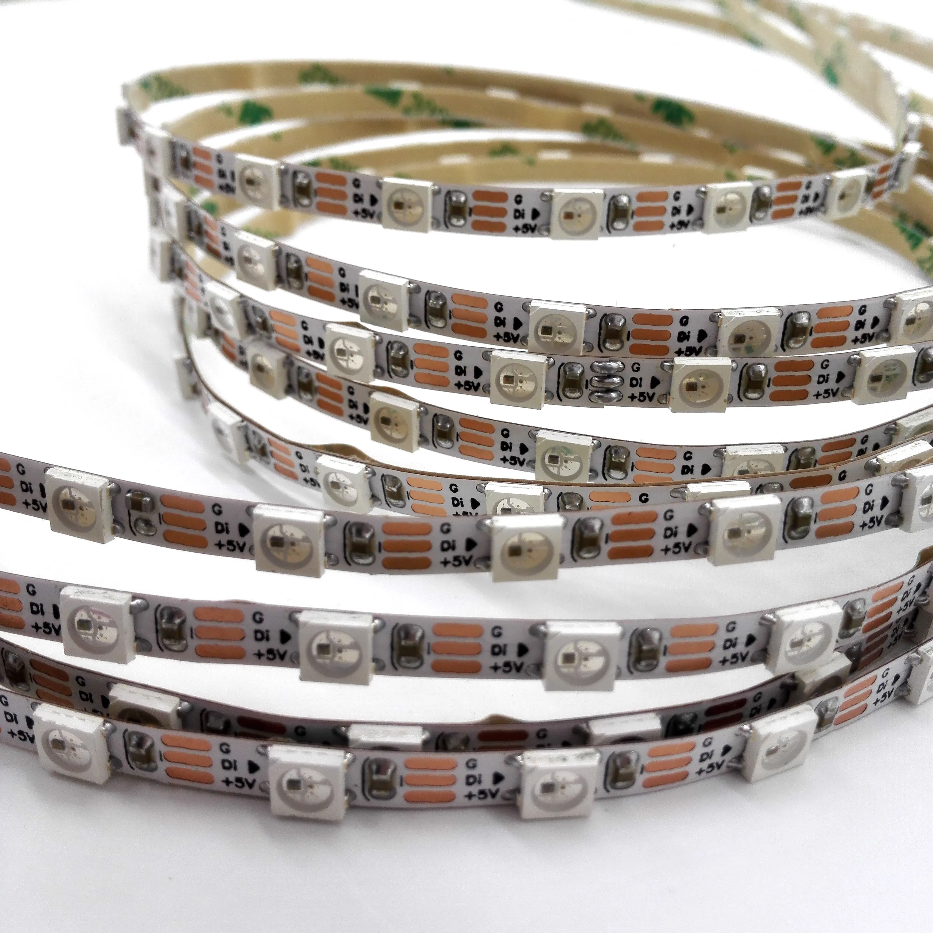 5V SMD 5050 WS2812B 60 leds per meter 5mm Width Led Flexible Strip SK6812 white pcb IP20