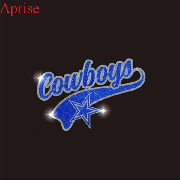 
cowboys glitter vinyl heat transfer iron on custom design 