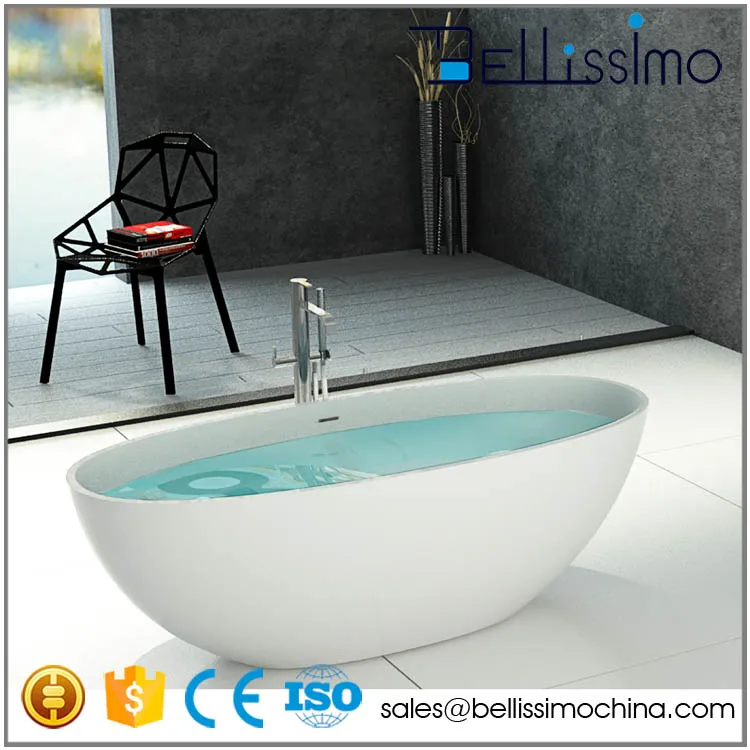 Bellissimo man made stone red tub, solid surface red bathtub, artificial stone tub BS-8628