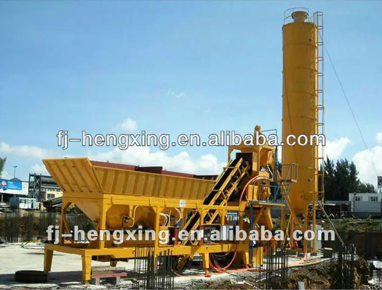 Mobile Concrete Batching Plant Cement Mixing Equipment (YHZS50)