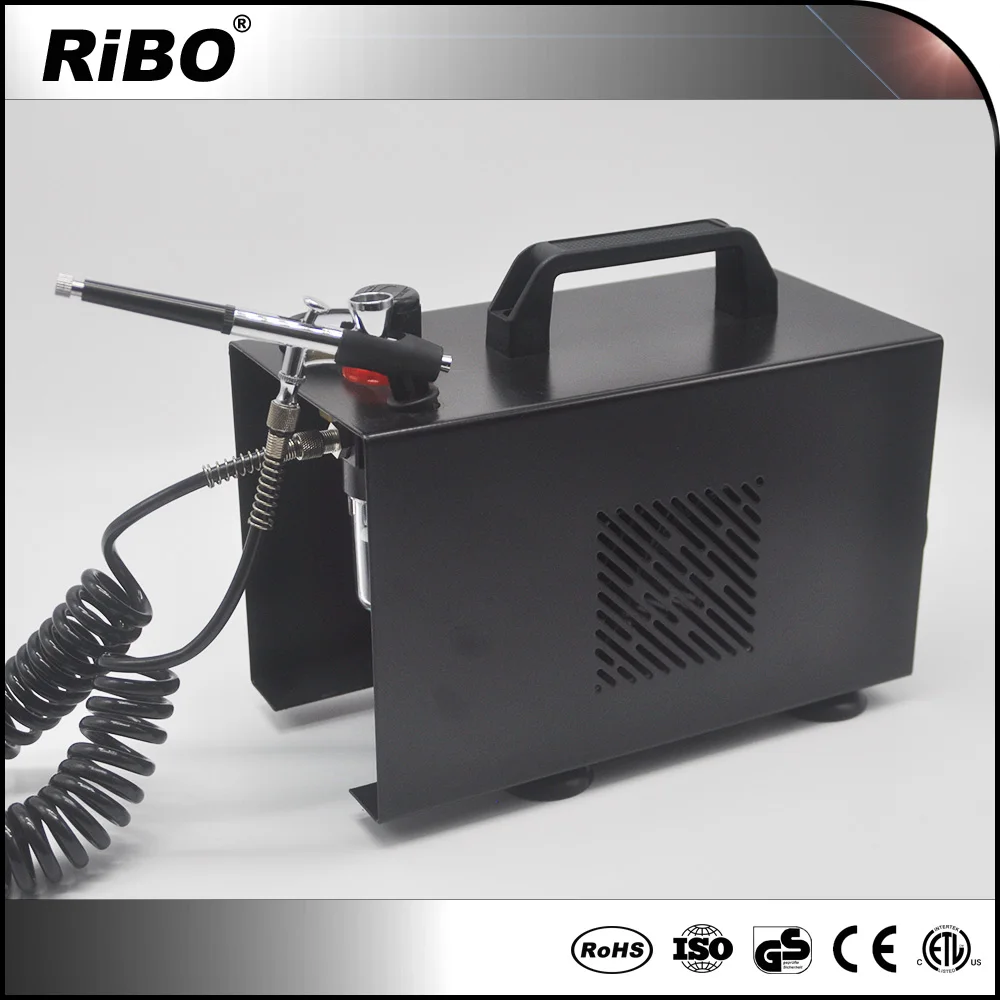 Airbrush system Air Tank Oil-less Design Portable Twin Cylinder Airbrush Compressor kit for walls Themed rooms Airpump Kit
