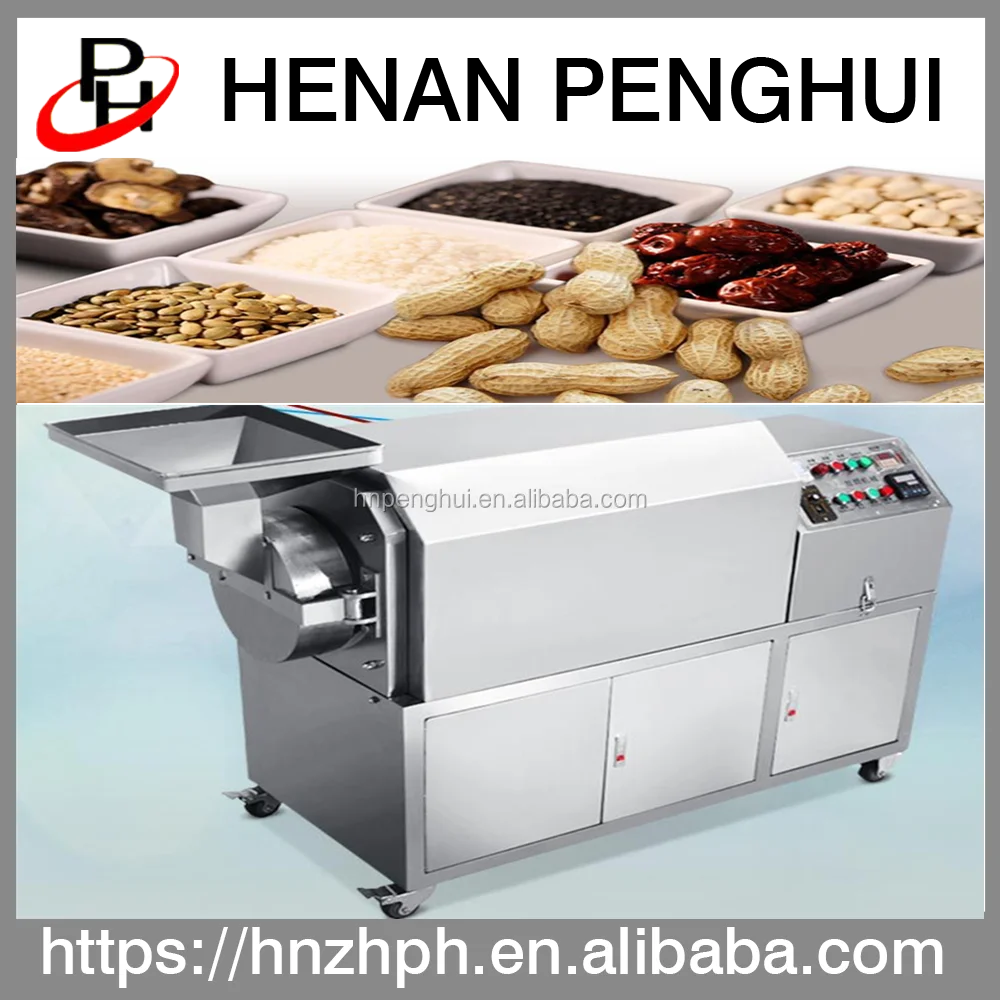 Stainless steel gas electricity corn cashew nut baking groundnut peanut roaster machine for nuts