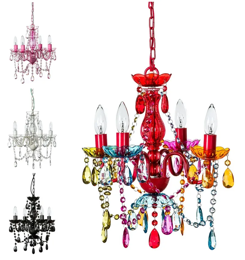 Plastic Candelabra Chandelier Lightings Gypsy Colored Pendant Light Indoor Home Ceiling Chandelier Lights NS-120043