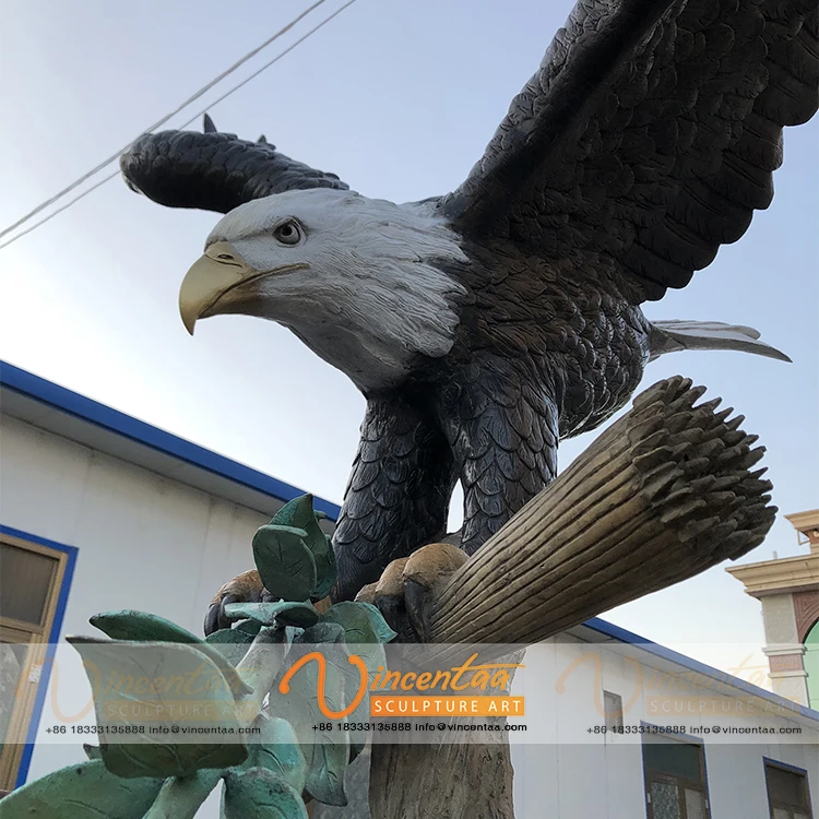 
Outdoor flying large brass bronze metal eagle sculpture statue for wings 