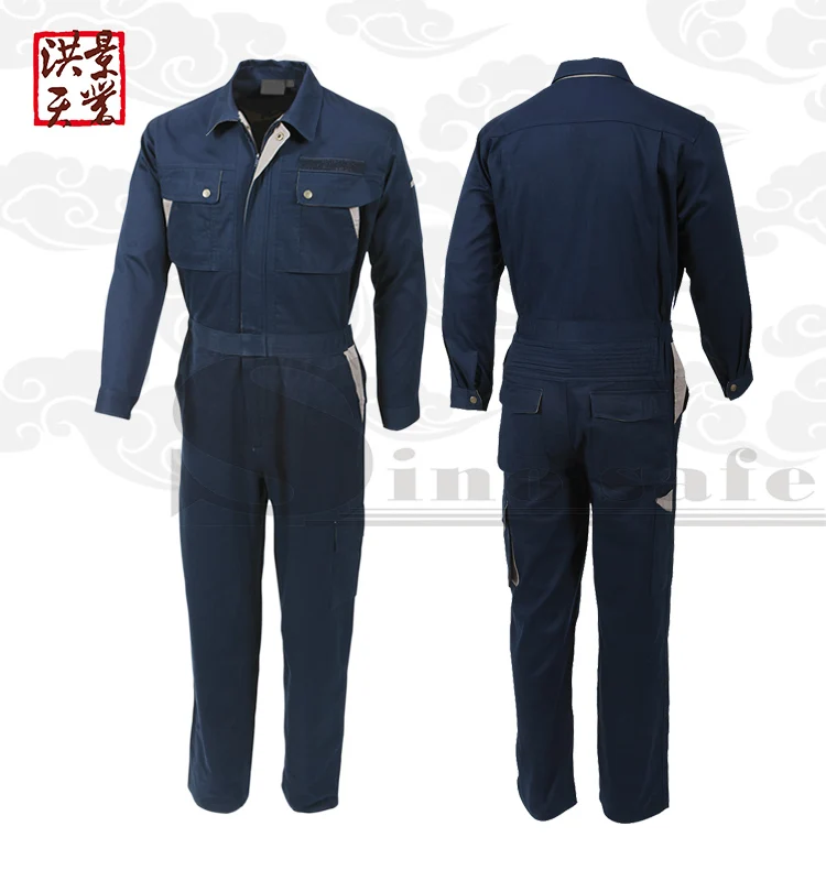 100% Cotton Safety Workwear Orange Coveralls For Men Workwear Uniform Jumpsuit