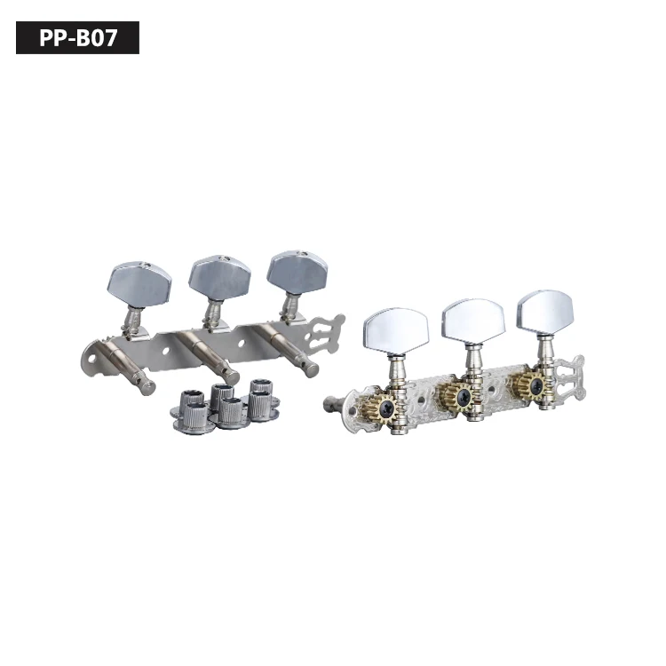 Wholesale guitar parts tuning knob classical guitar string tuning pegs 3 in row