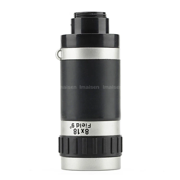 8x Zoom Mobile Monocular Telescope Camera Lens Night Vision Mini Universal Optical Clip Telephoto Black for Phone Accessories