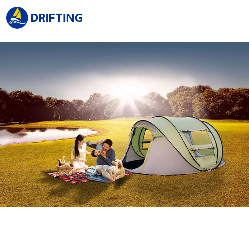 UV aluminum automatic Outdoor camping wild big tent 5-8 persons awning garden pergola 280*200*120CM