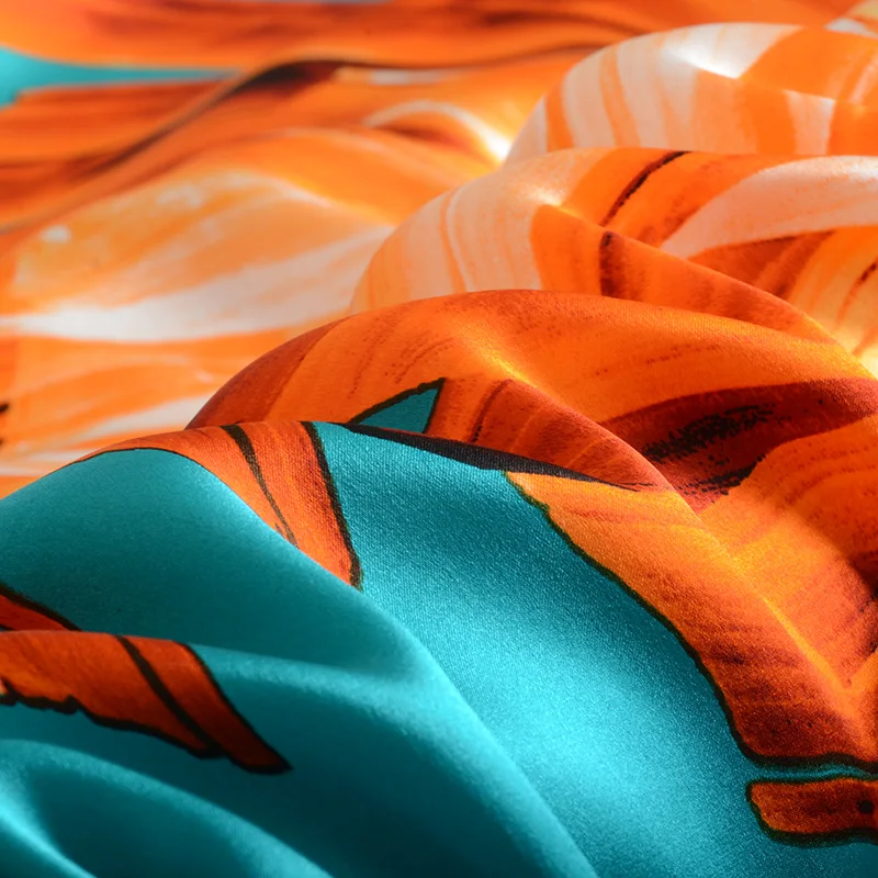 Роскошная Тяжелая Китайская цифровая натуральная Цветочная 100% атласная шелковая ткань C1953