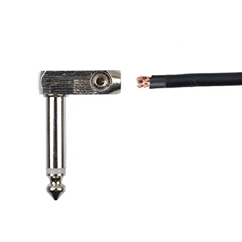 DIY New 6.35mm Solderless 1/4inch Connector L Right angle TS 6.35MM Plug For Guitar