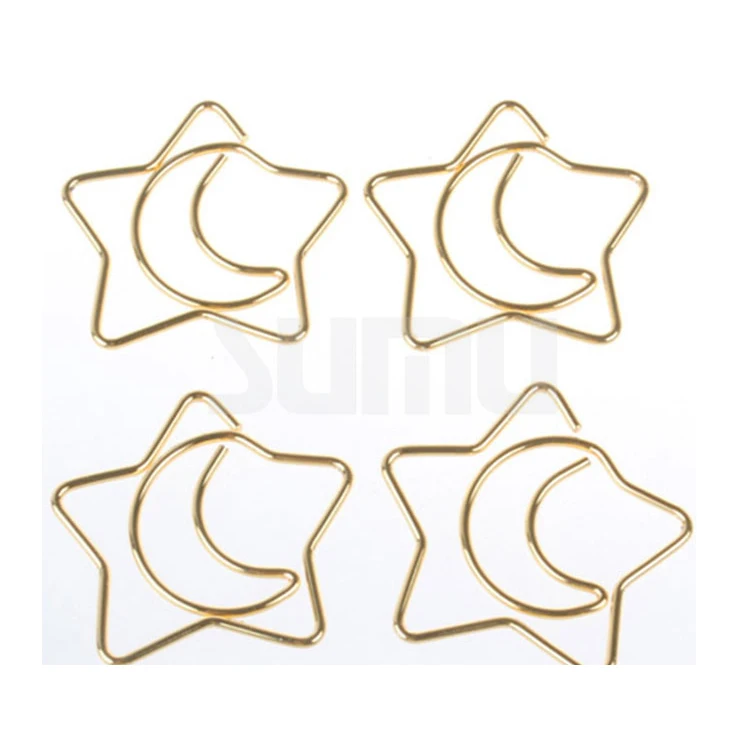 Promotional Different Size Colorful Star Shape Metal Paper Clips