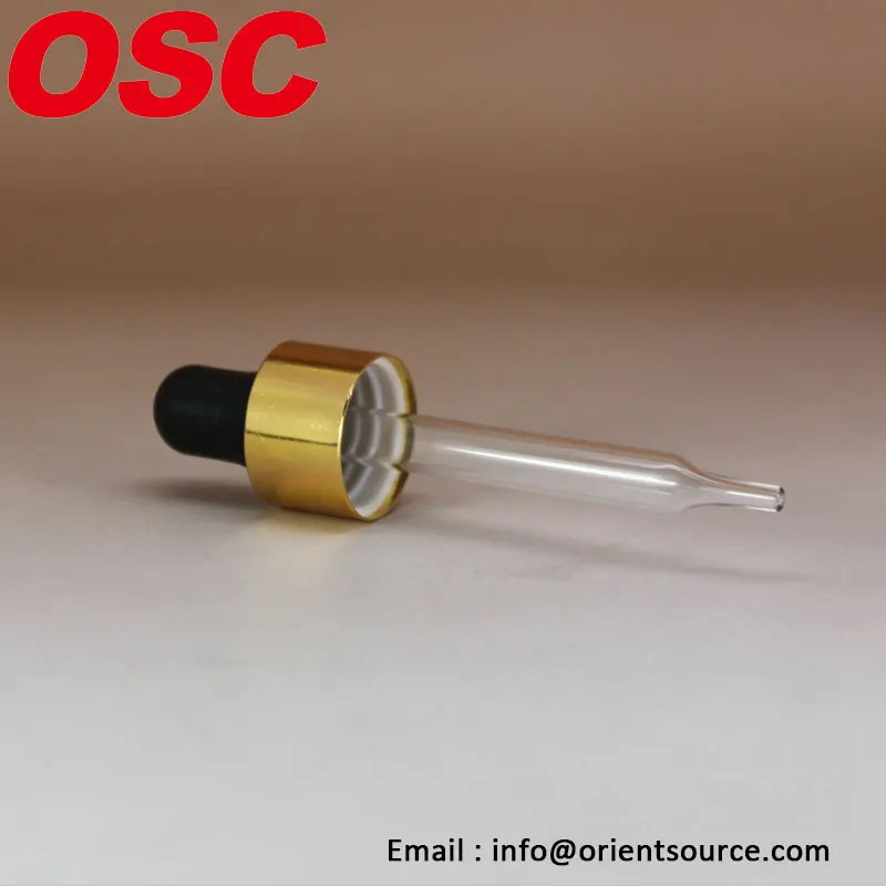 China Wholesale Custom Glass Dropper/Pipette Aluminum Dropper Cap