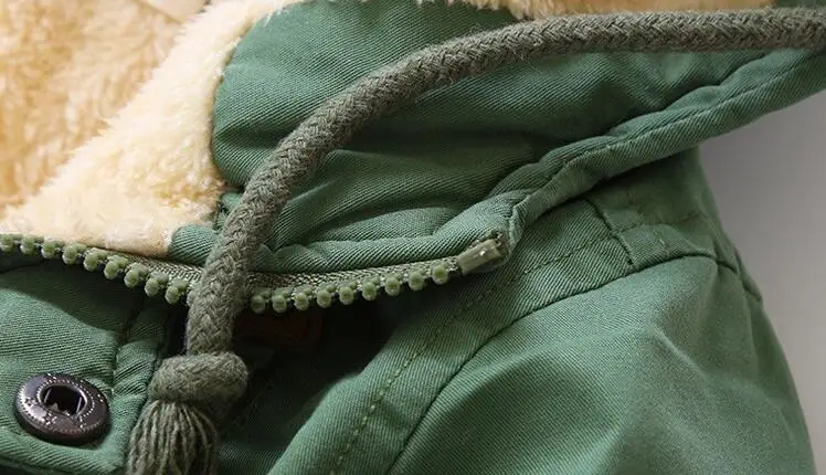 
Wholesale Winter Children Thick Jacket Coat Kids Boys Fleece Jacket Down Parkas Warm Hooded Coat 3-8Y 