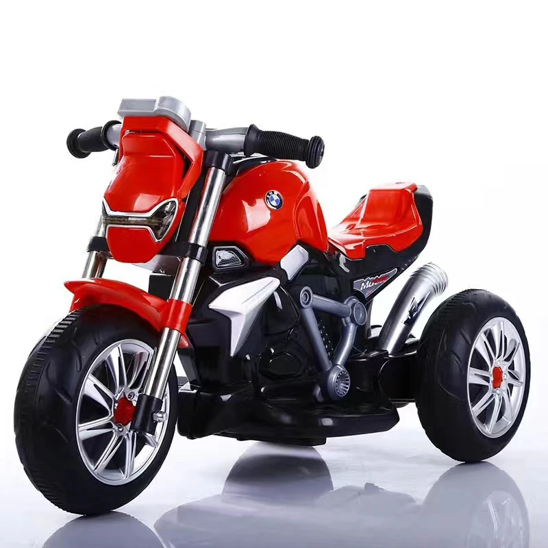 2024 kid Plastic Material and Ride On Toy Style kids motorcycle with led flash light wheels children
