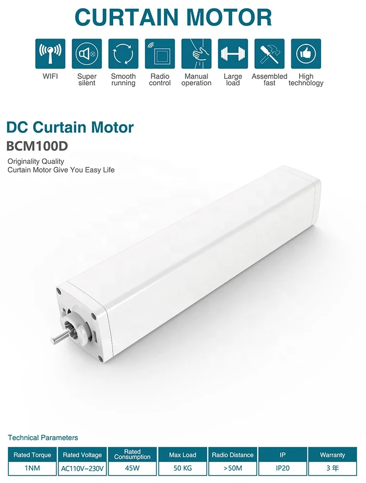 Decoration accessories for living romm wireless electric zigbee curtain motor