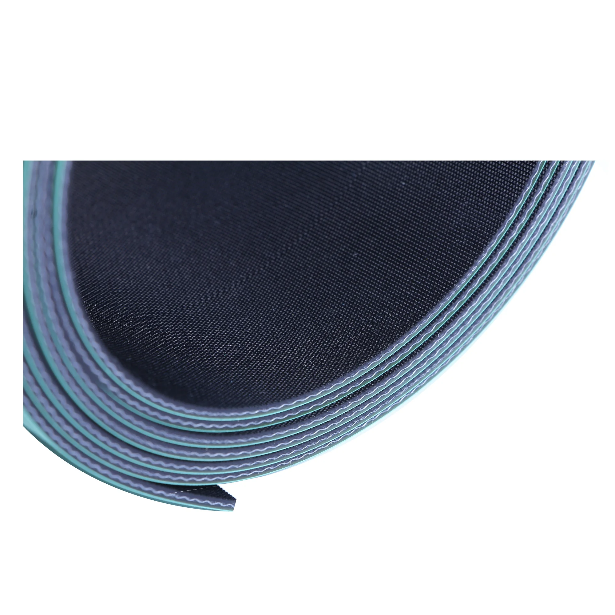 2.0mm thickness light green&black Antistatic transmission belt for spinning machine